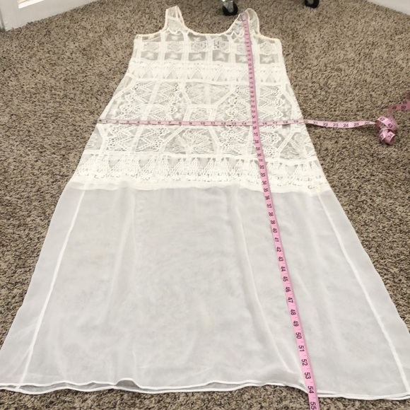 Miguelina Maxi Slip Dress Size Medium Ivory - Picture 8 of 10